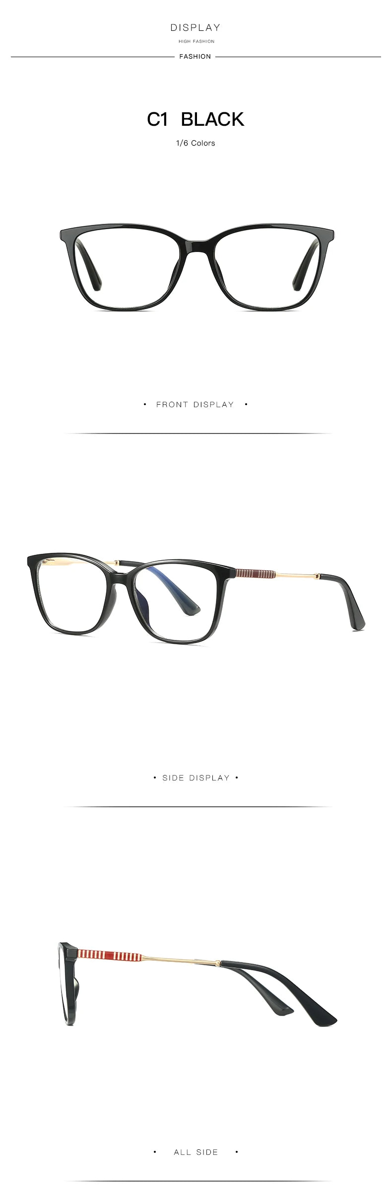 JMISUS Fashion Lunettes Classiques Femme Design Minimaliste Personnalisable Sur Ordonnance Anti-lumière Bleue Photochromiques