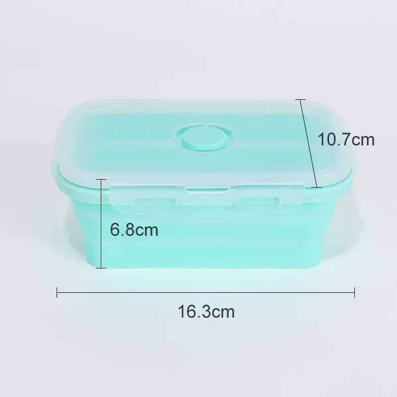 Boîtes de Conservation Alimentaire Pliables Boîte à Repas en Silicone avec Couvercle Bols Alimentaires Boîte à Repas Empilable pour Cuisine et Congélateur