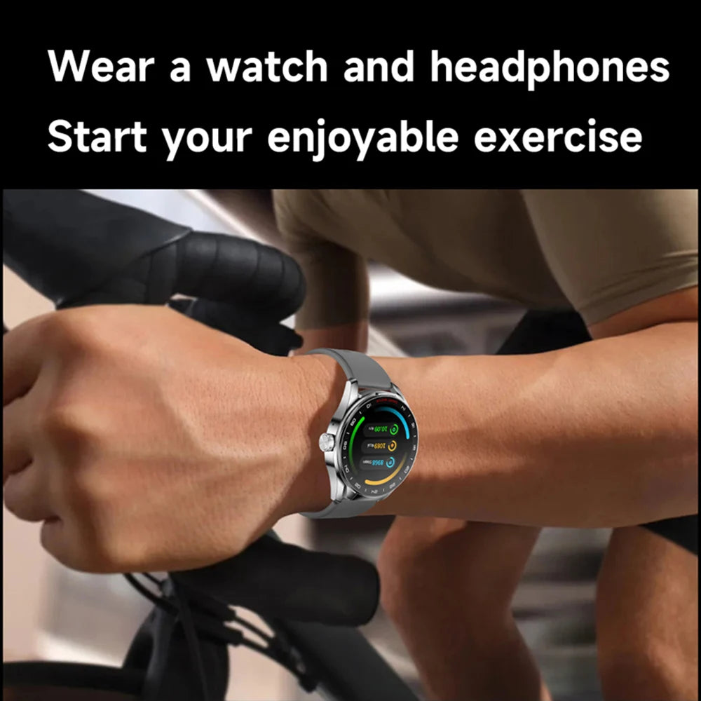 2025 Neue NFC Herren Smartwatch Bluetooth-Anruf Herzfrequenzüberwachung HD Großbildschirm TWS 2-in-1 Sport-Trajektorie Damen Smartwatch