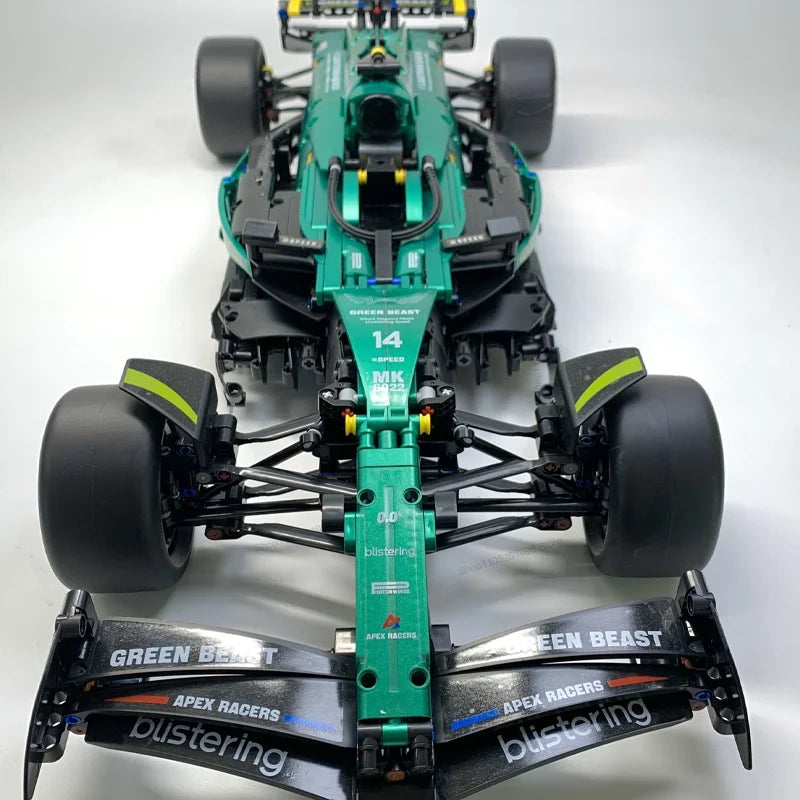 MK6022 1912PCS 1:8 New Technic Martin Aramco AMR25 Building Blocks MOC F1 Car DIY Assembly Model Set Toys Gifts for Boys Kids