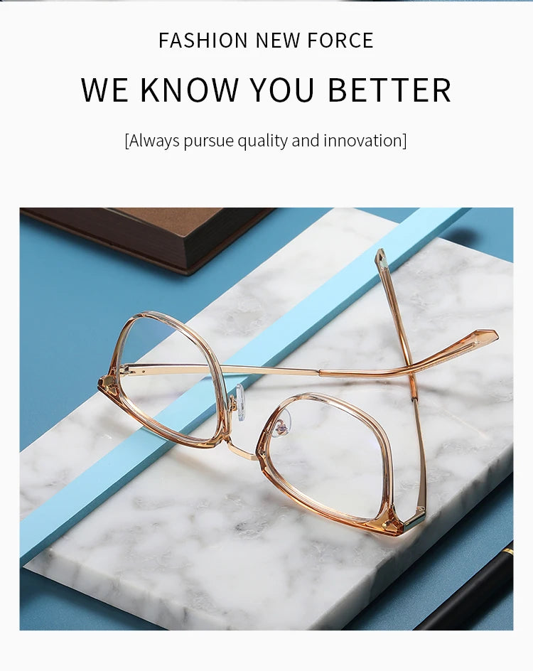 JMISUS Fashion Square Progressive Gleitsichtbrille Herren Damen Photochrome Optische Brille Mehrstärken-Gläser zum Lesen und für den Computer
