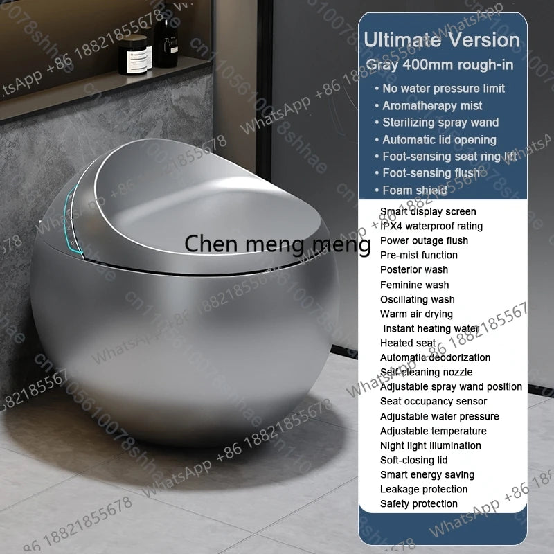 D132 Bidet de toilettes intelligentes avec chasse d'eau automatique Siège chauffant Pulvérisateur d'eau chaude Désodorisant Séchoir à air Télécommande Affichage LED intelligent