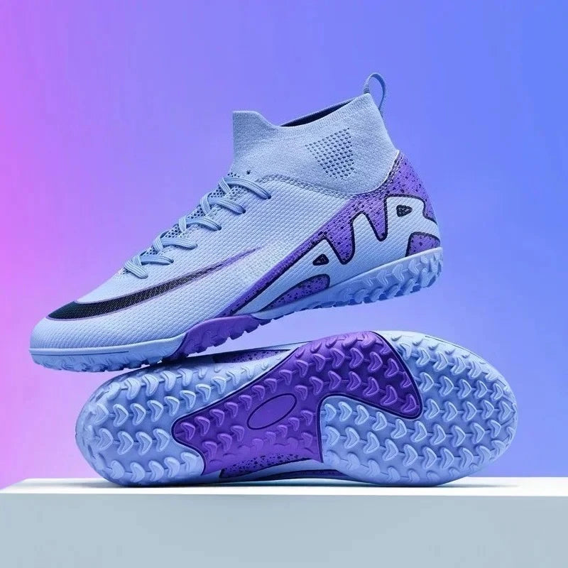 Chaussures de football roses tendance pour hommes Chaussures de football professionnelles légères Chaussettes de football pour hommes Chaussures de football d'extérieur antidérapantes Baskets de football originales