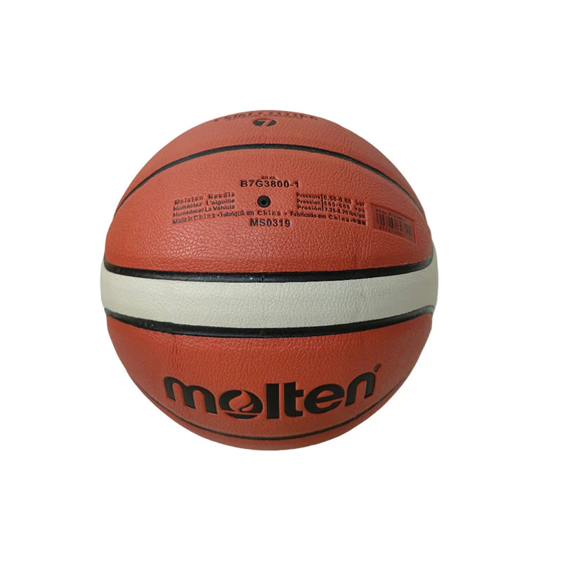 Ballon de Basketball Molten Taille 7 en PU pour l'extérieur et l'intérieur - Hommes, femmes, jeunes - Entraînement et match