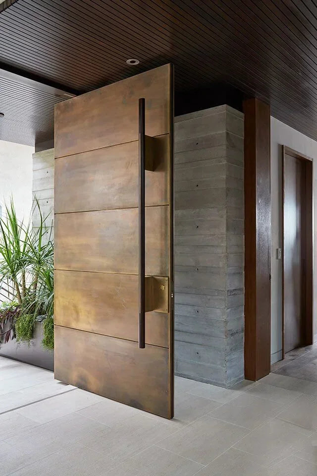 Simple Design Villa Entry Exterior Doors Hurricane Impact Revolving Doors Fire Proof Luxury Entrance Doors Residential Security