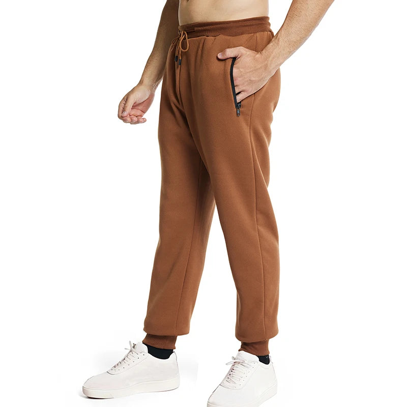 Nouveau Pantalon de Survêtement Homme, Poches Latérales Zippées, Jogging Sport Décontracté, Taille Élastique, Ample, pour le Fitness et la Gymnastique
