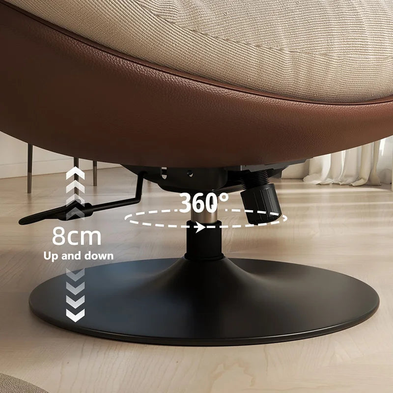 Luxuriöser Wohnzimmer Sessel Weich Liegender Relaxsessel für Zuhause Höhenverstellbar Moderner Schlafzimmer Drehstuhl Sofasessel Möbel