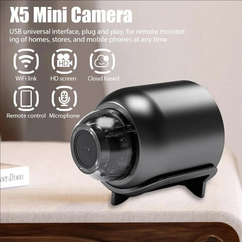 Mini caméra 1080P Nouvelle X5 Vision Nocturne Légère Portable Caméras Premium Détection de Mouvement Caméra de Surveillance Sans Fil