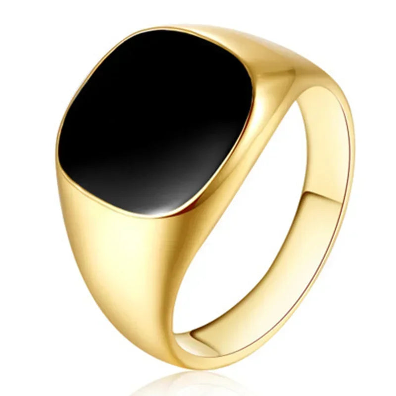 Nouvelles bagues brillantes en métal 2023 pour hommes, anneaux géométriques larges, chevalière carrée, style punk, bijoux fantaisie, vente en gros