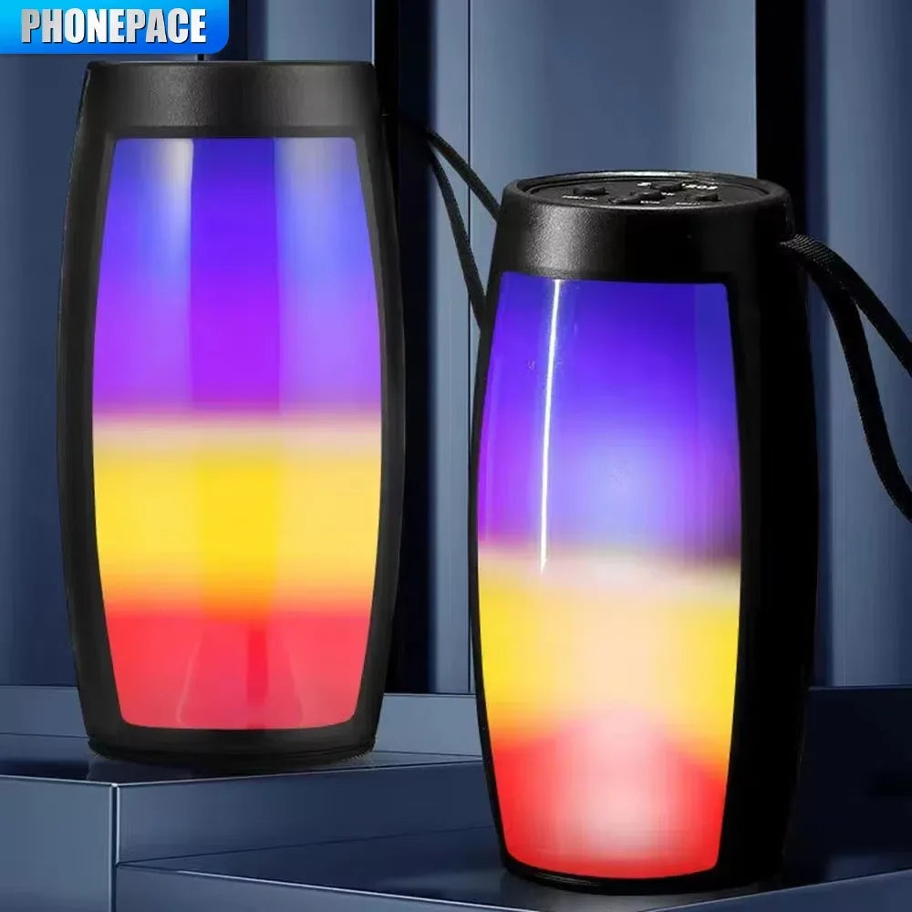 PHONEPACE Bluetooth-Lautsprecher Leistungsstarke tragbare Soundbox Subwoofer Auto-Audio Bass MP3-Player Soundsystem LED-Lichter
