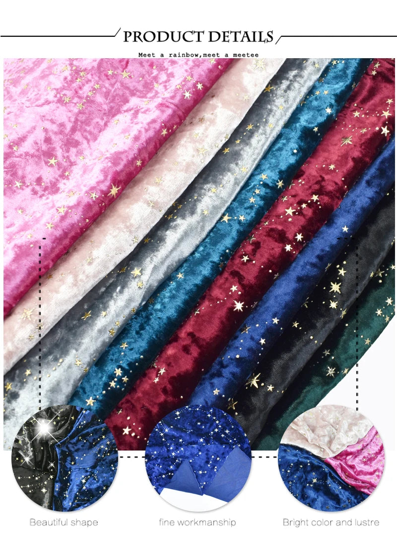 Meetee 45*145cm 90x145cm Polyester-Elasthan-Stoff für Bekleidung Kleiderstoffe DIY Elastischer Samtstoff Nähzubehör