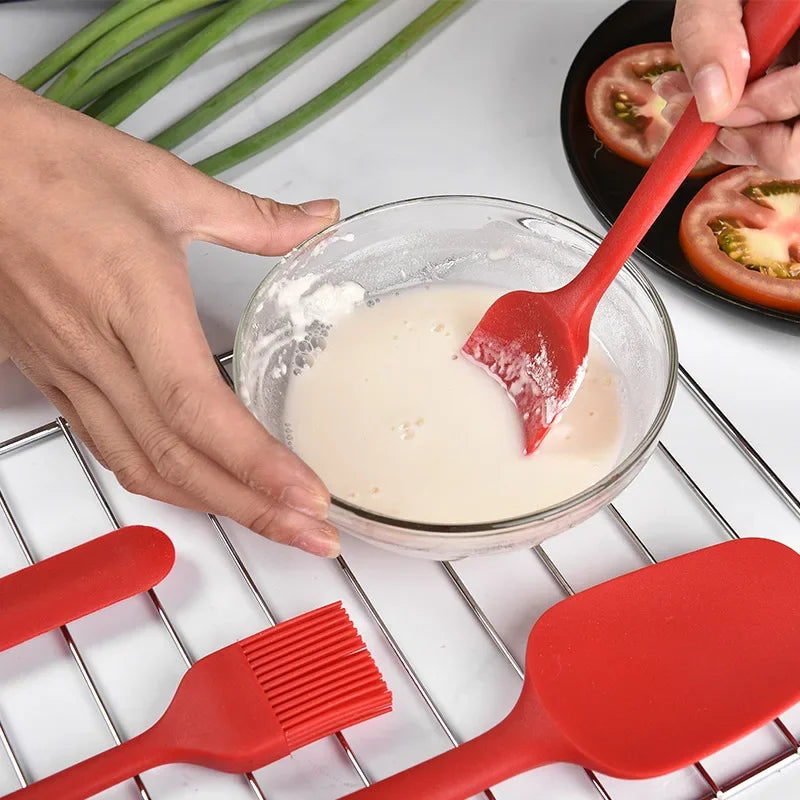 Lot de 6 spatules en silicone, de qualité alimentaire, antiadhésives, résistantes à la chaleur, pour cuisiner, pâtisser et mélanger