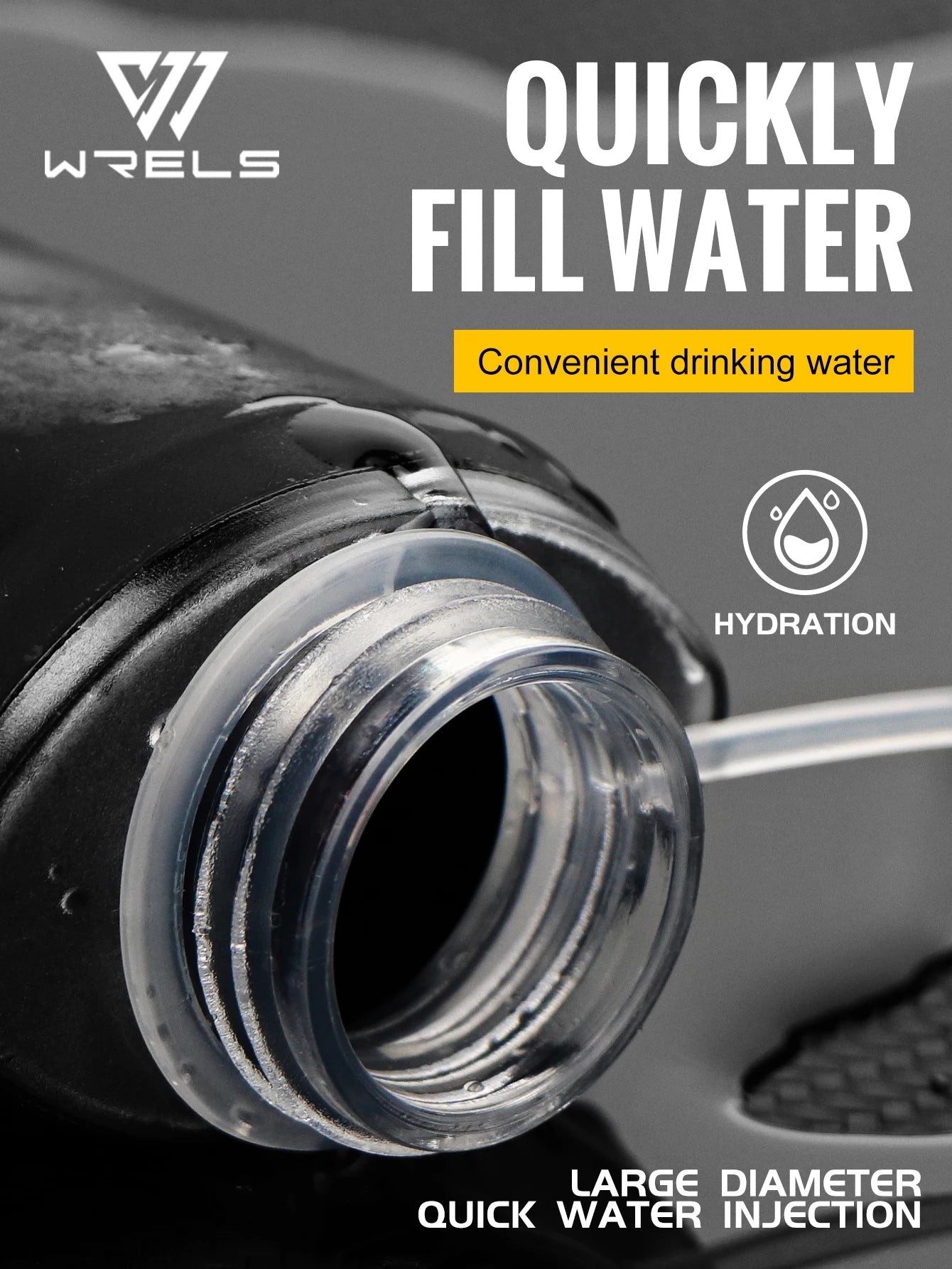 WRELS Trinkflasche TPU Faltbare Soft Flask Outdoor Sport Wasserbeutel Faltbare Trinkflasche 500ml für Laufen Camping BPA-frei
