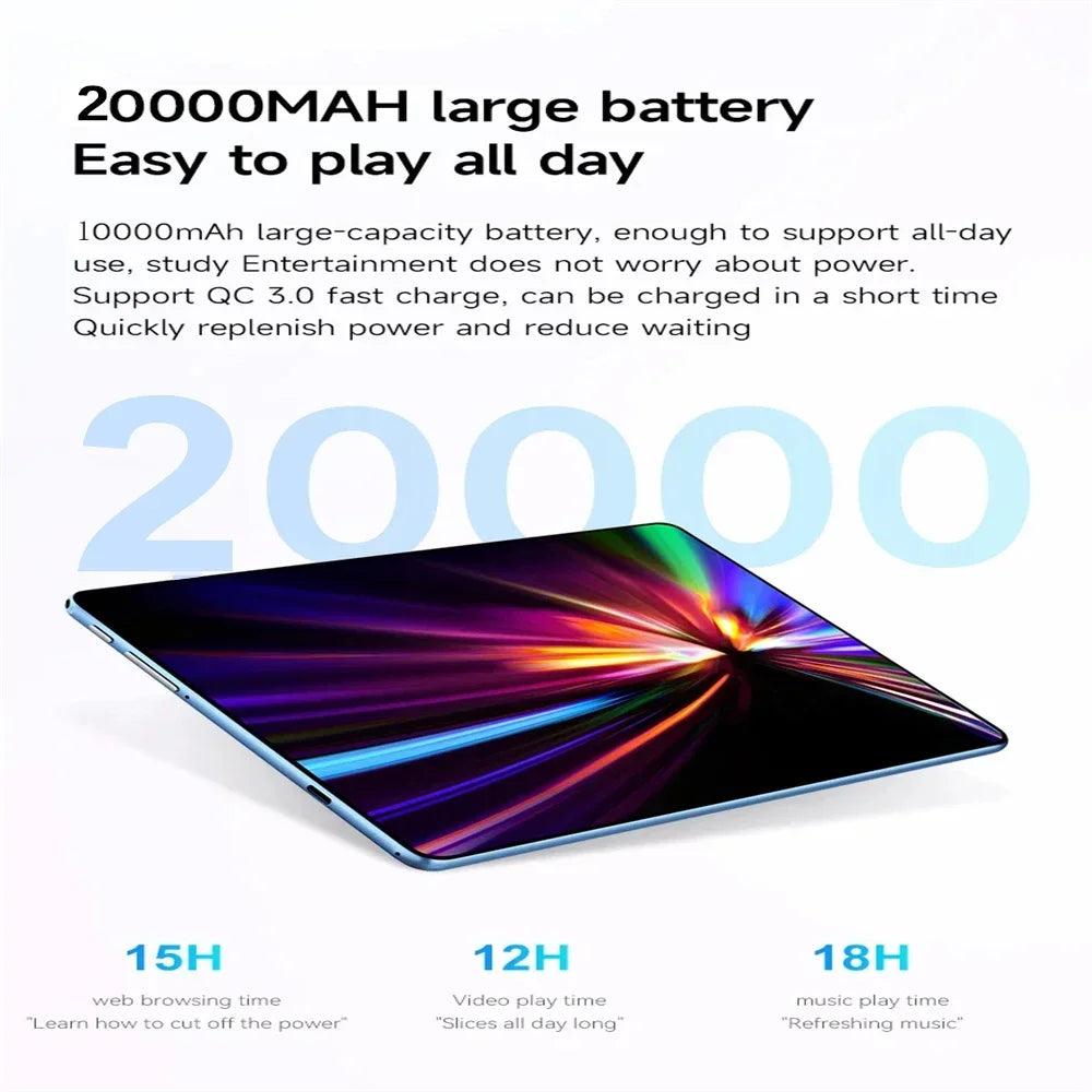 Tablette PC iPad Air Pro 2025 11 pouces 22 Go 2 To 100% Original Version Globale Android 14 20000 mAh 10 cœurs