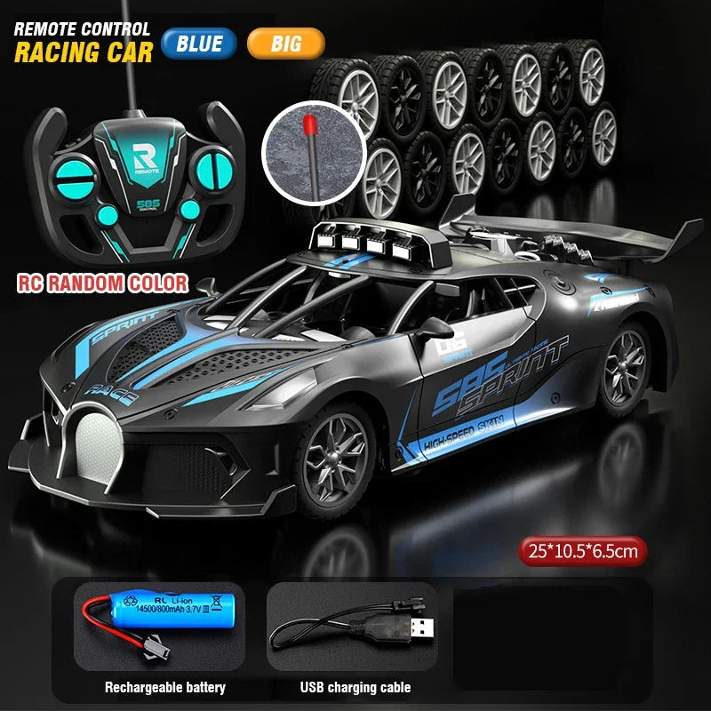 Ferngesteuertes Auto 4-Kanal Hochgeschwindigkeits-Drift-Rennwagen Elektro-Sportwagen Spielzeug Modell für Jungen Kinder Geburtstagsgeschenk