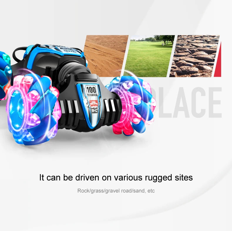 Top RC Stunt Car 2.4G Ferngesteuertes Auto RC Uhr Gestensensor LED Rotation Geschenk Elektronisches Spielzeug für Kinder Jungen