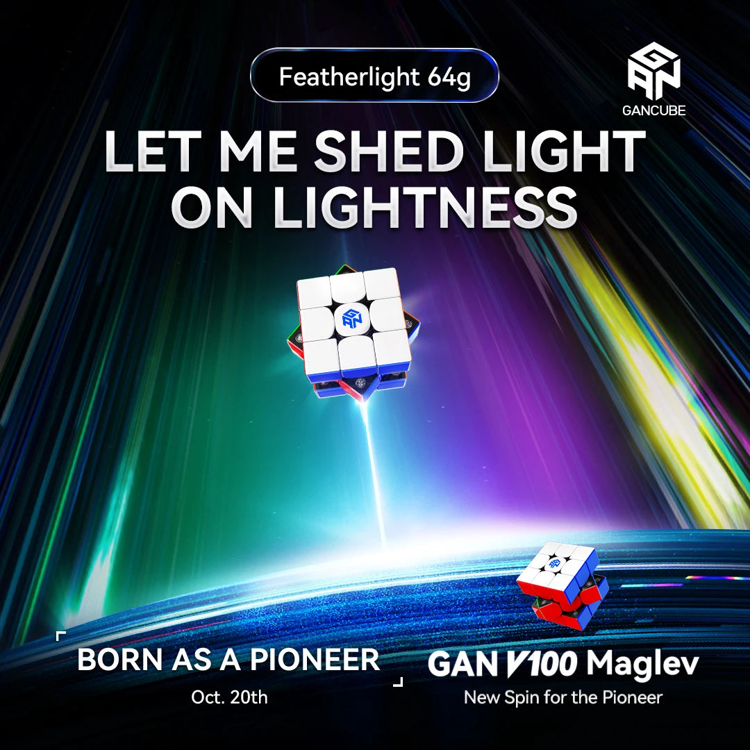 [JudyCube] GAN V100 Maglev UV 3X3 Magnetic Magic Cube Fidget Toys GAN V100 leap Year of the Horse Limited Edition Cubo Magico