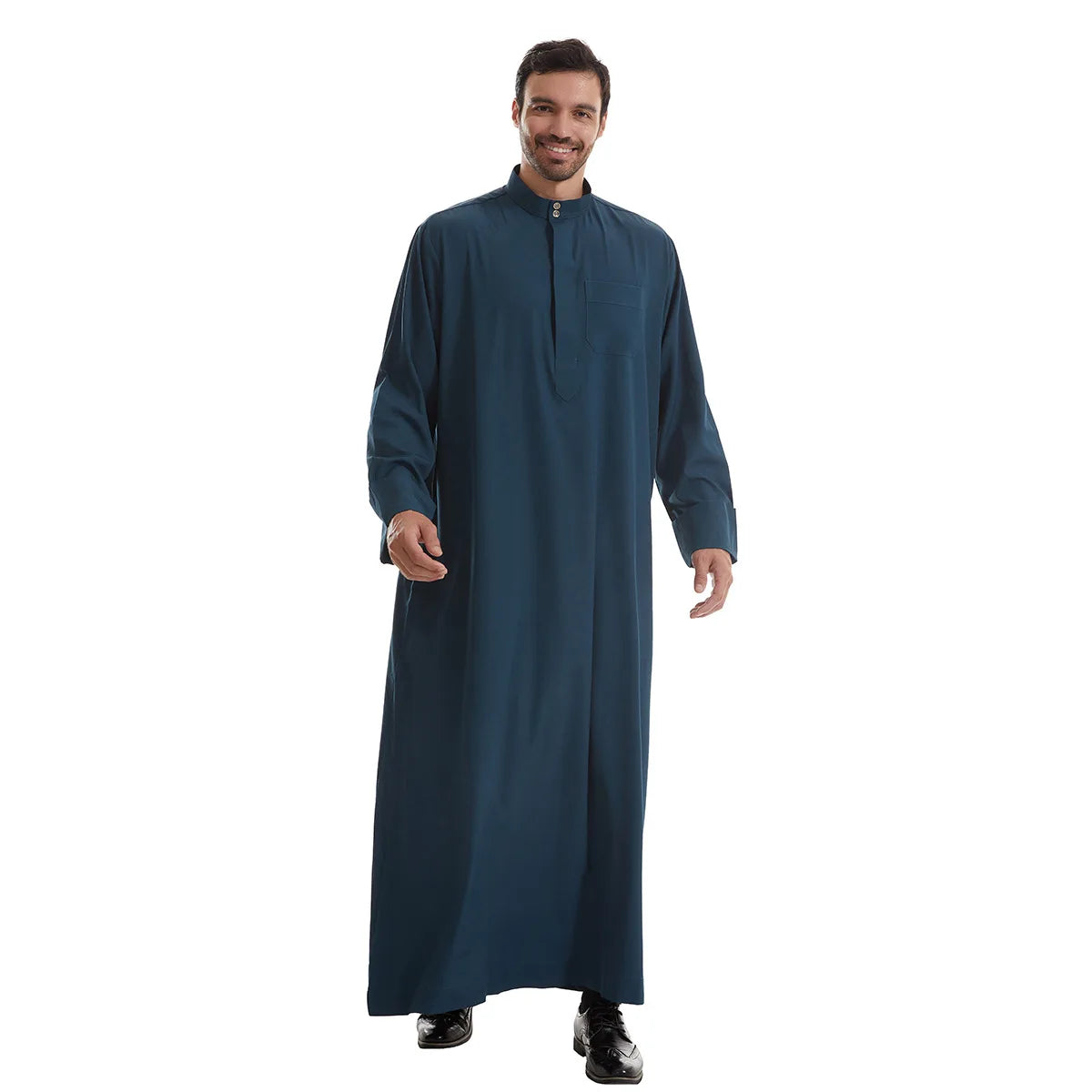 Muslimische Männer Jubba Thobe Langes Gewand Saudi-Islamisch Muslimische Kleidung Abaya Kaftan Islam Dubai Arabisches Kleid Eid Djellaba Dishdasha