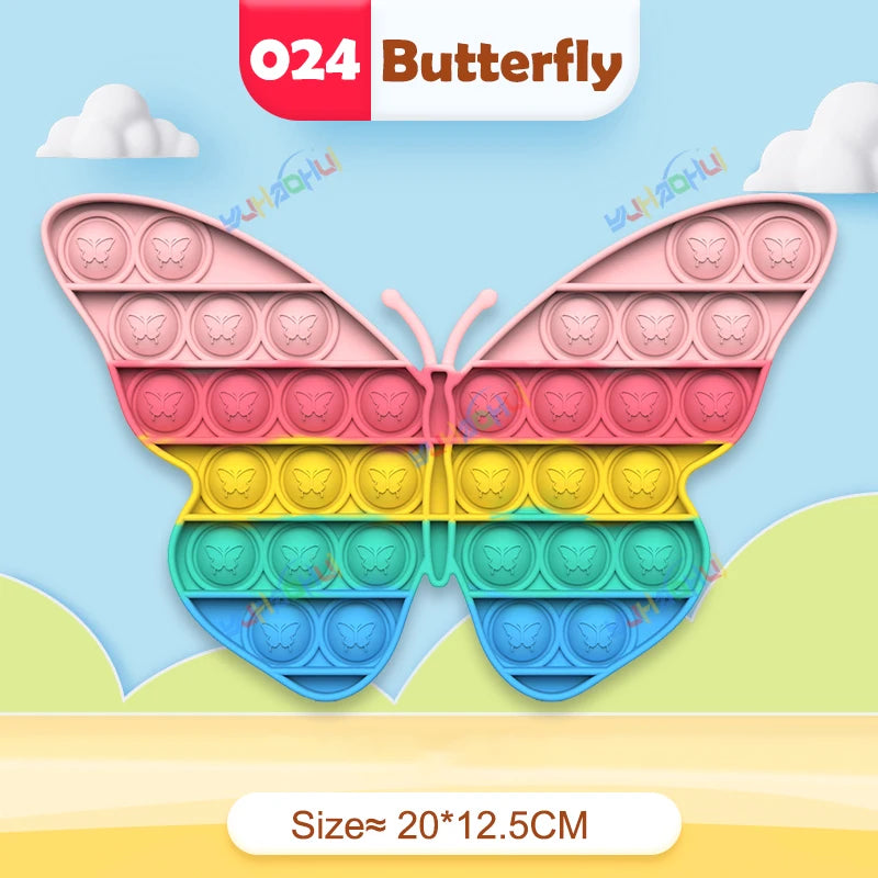 Regenbogen Pop Push Bubble Fidget Anti Stress Spielzeug für Erwachsene Kinder besondere Bedürfnisse sensorisches Spielzeug interaktives Spielzeug für Kinder