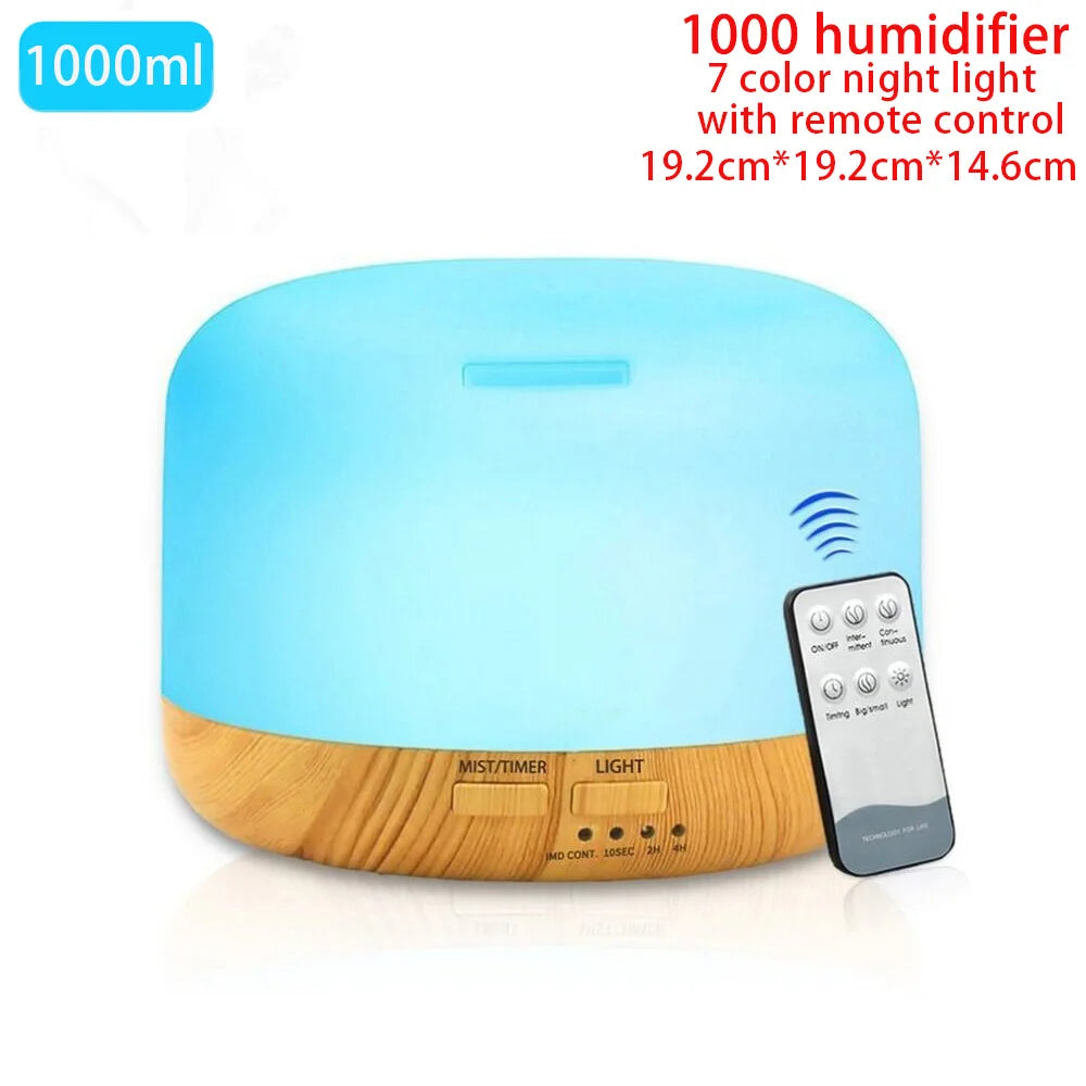 Aroma-Diffusor Ätherisches Öl Aromatherapie Ultraschall-Luftbefeuchter Automatische Fernbedienung Luftbefeuchter 300 500 1000ml