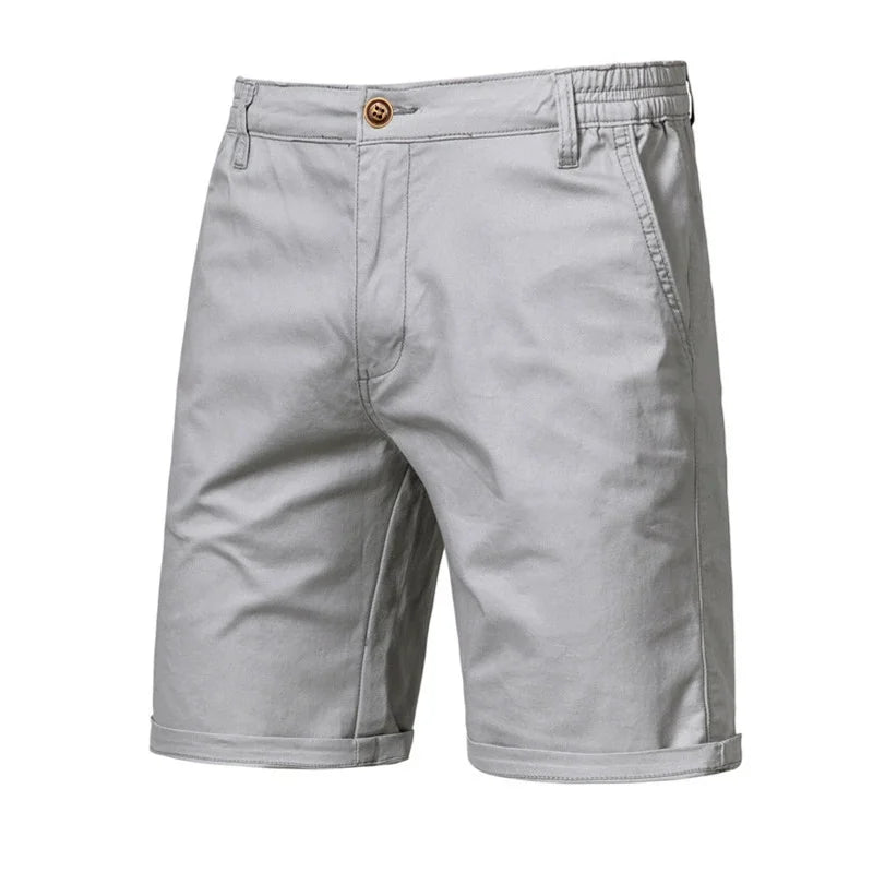 Nouveau short décontracté d'été pour homme - Pantalon coupe slim à jambe droite de cinq pouces dans des couleurs unies tendance pour les vêtements masculins.