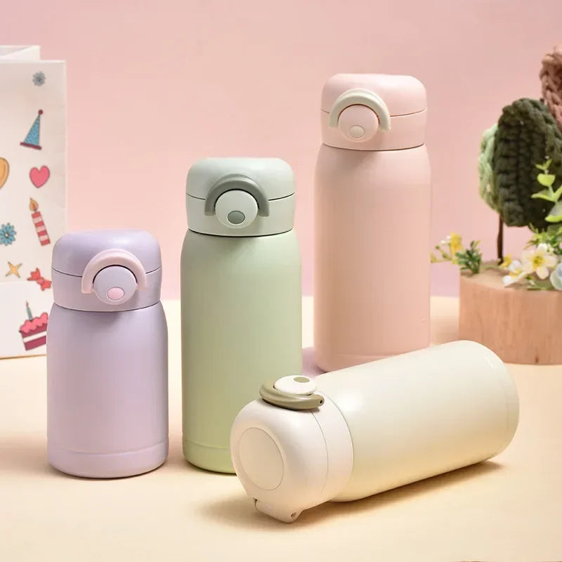 Mini tasse thermos de 220 ml/350 ml, tasse de poche, tasse à café thermique en acier inoxydable, flasque sous vide, bouteille d'eau chaude isotherme, cadeau pour enfants