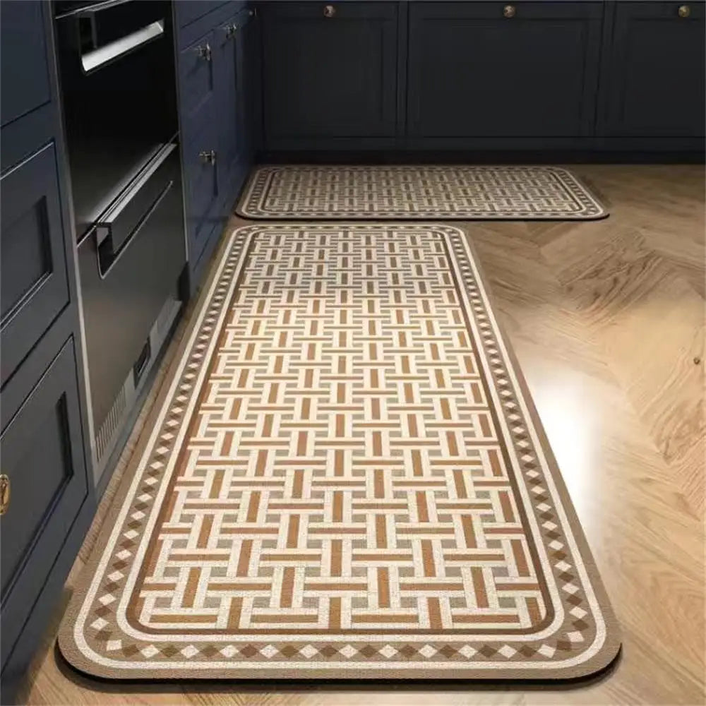 1 TAPIS de sol de cuisine imperméable, antidérapant, anti-saleté Tapis de pied Tapis de sol domestique Tapis long en velours cristal Tapis de porte 바닥 깔개