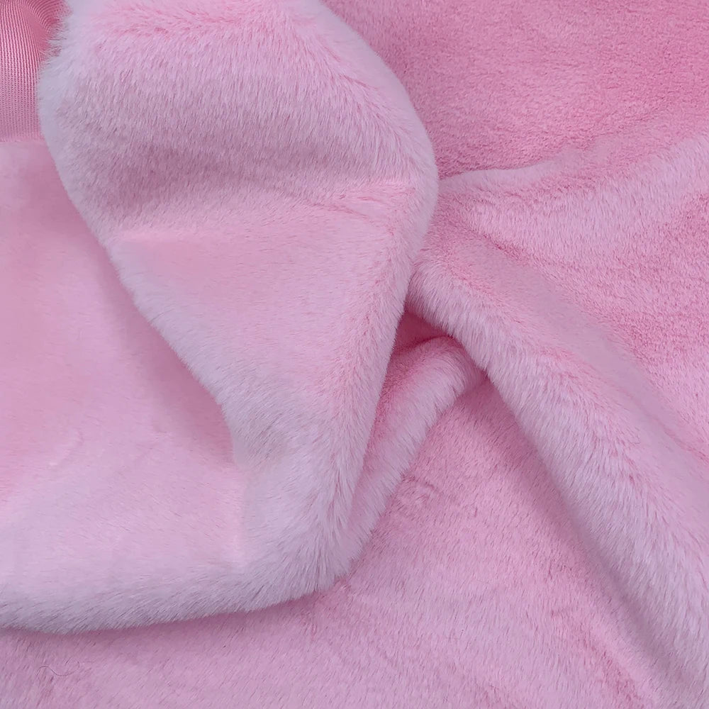 10mm Pile Length Fur Fabric Polyester Imitation Fur Fabrics Handmade DIY Encryption Thickening Fake Rabbit Hair Fur Plush Fabric