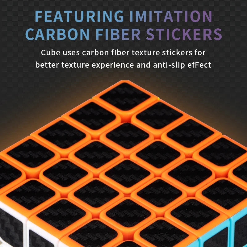 Carbon Fiber Professor's Cube Starry Cube 3X3 4X4 5x5 Speed Puzzle Kinderspielzeug Anti-Stress-Spielzeug für Kinder Geschenke