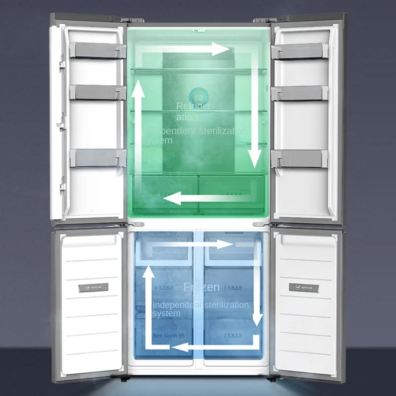 Factory OEM Commercial 4-Door Refrigerator with Bottom Freezer - Bulk Supply for Business & Home Use