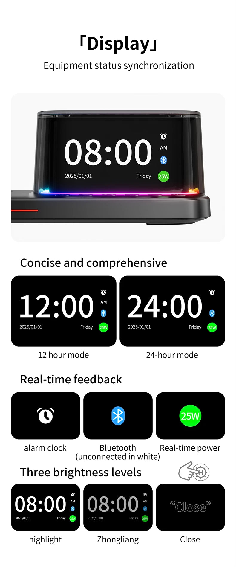 Magnetic 5 in 1 Qi2.2 25W Fast Wireless Charging Stand For Magsafe iPhone 17 16 Pro Max Apple & Galaxy Watch Galaxy S26 S25