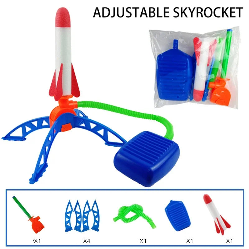 Fusée extérieure pour enfants, pompe à pied, costume de fusée planante à air comprimé, jeu de lanceur de fusée à air comprimé, cadeaux jouets pour enfants