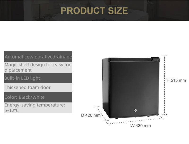 DIVEDEER Household Mini Silent Fresh keeping Cabinet Hotel Room Small Refrigerator Dormitory Refrigerator