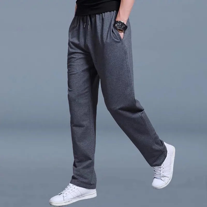 2025 neue Jogginghose Herren Trainingshose Sportbekleidung Gestrickter Trainingsanzug Sporthose Hose Weites Bein Kleidung