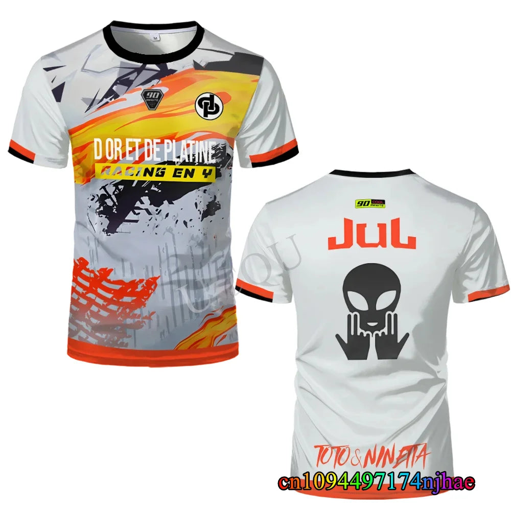 Maillot de football Homme Série Été 90 Minutes MM9 JUL T-shirt de sport en plein air décontracté et ample pour l'entraînement physique Tops pour enfants