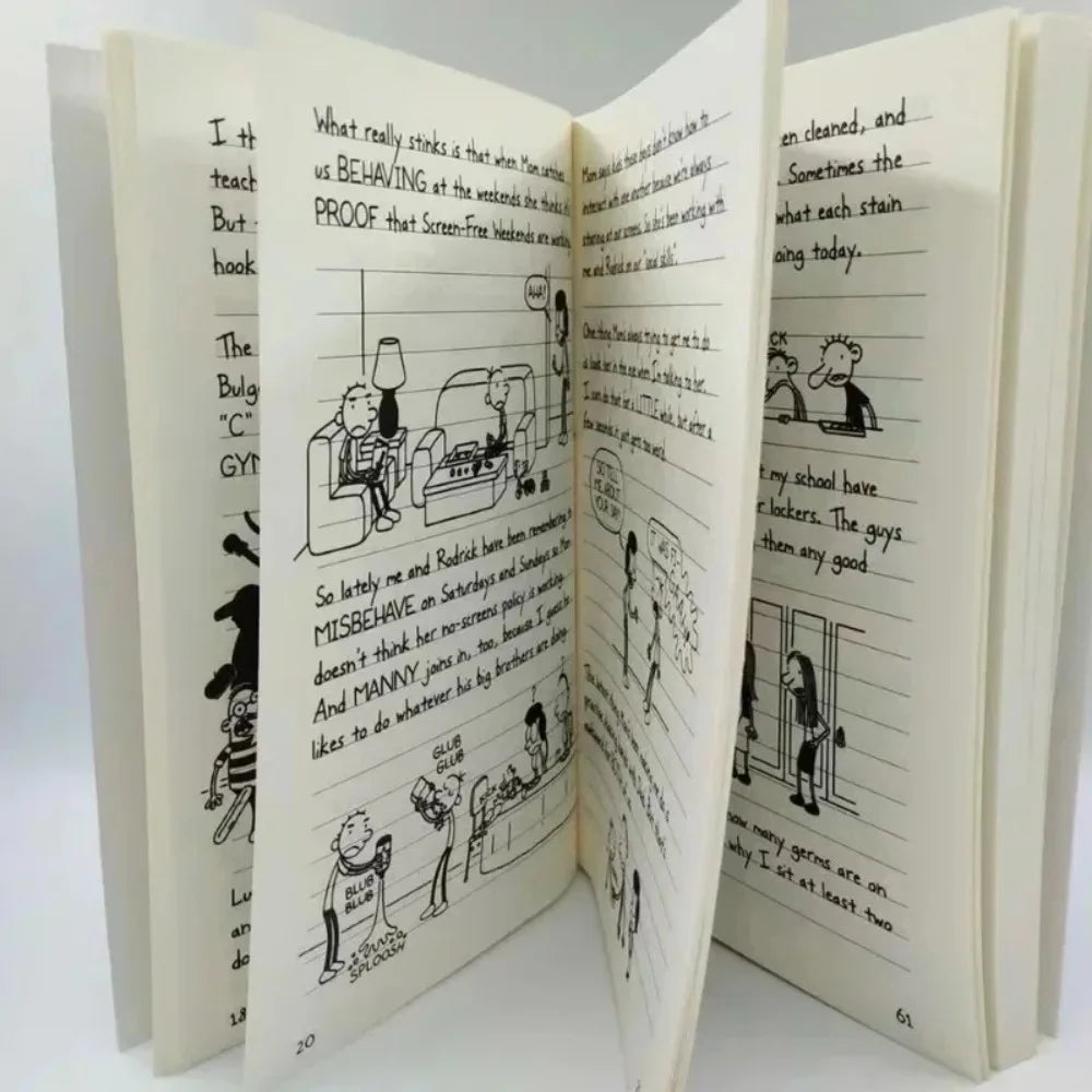 10 Books/set 1- 10/11-20  Volumes Diary of Wimpy Kid English Book Diary of Wimpy Kid  Children's Fiction Books