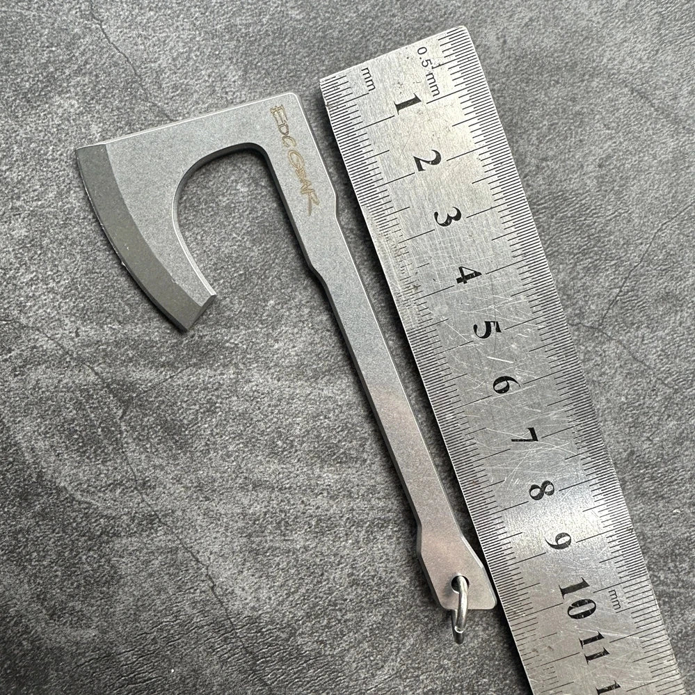 9Cr18MoV Stahl Axtklinge Messer-Anhänger Outdoor-Dekoration Halskette Armband Campingausrüstung EDC Tools K-Scheide Perle Kette