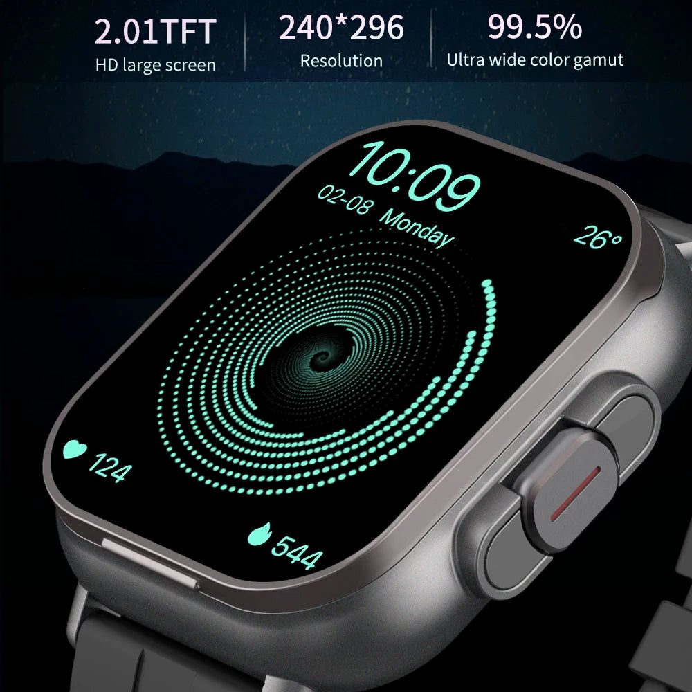 TWS Earphone Smartwatch 2.01" Headset 2-in-1 Smartwatch BT-Anruf Bluetooth Kopfhörer Uhren Herzfrequenz Sport Fitness Armband