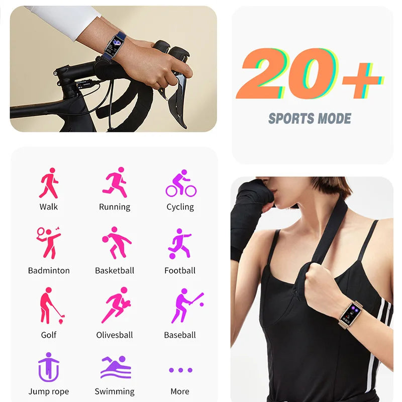 Für Android IOS Smart Armband Frauen Smartwatch Männer Herzfrequenz Blutsauerstoff Wasserdicht Sport Smart Band Uhr Für Damen +Geschenk