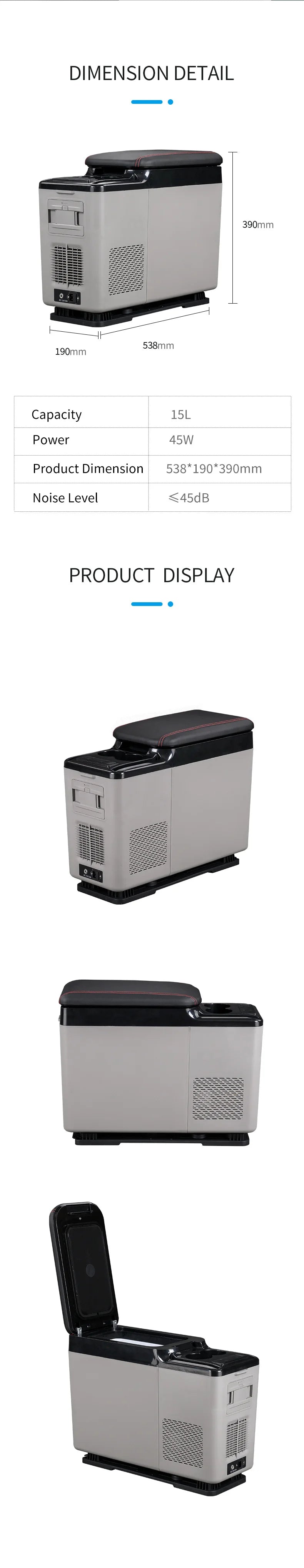 Alpicool CF8 Small Fridge Mini Car Fridge 12V Armrest Fridge 8L Portable Refrigerator