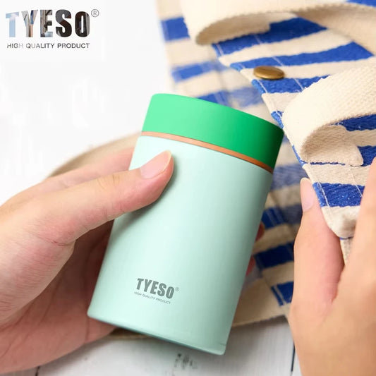 Tyeso 200ml Thermoses Stainless Steel Thermal Insulated Food Jar Lunch Box Office Meals Vacuum Flasks Portable Breakfast Cup