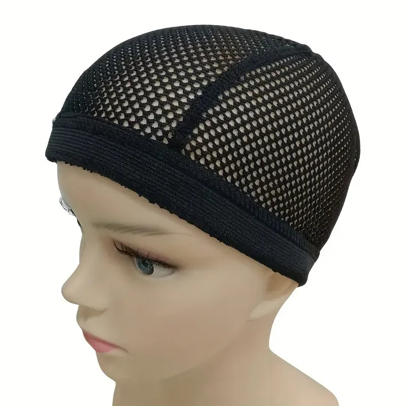 6 Stück schwarze Mesh-Perückenkappen, elastisches Spitzennetz zur Perückenherstellung, dehnbar und verstellbar, bequem und atmungsaktiv