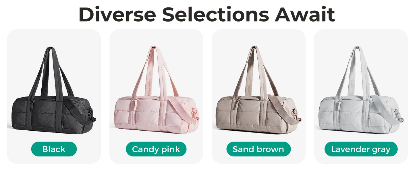BAGSMART Reisetasche für Damen, Sporttasche, Yogatasche mit Nass- und Trockenfach, gesteppte Sporttasche für Wochenendausflüge, Schwimmen