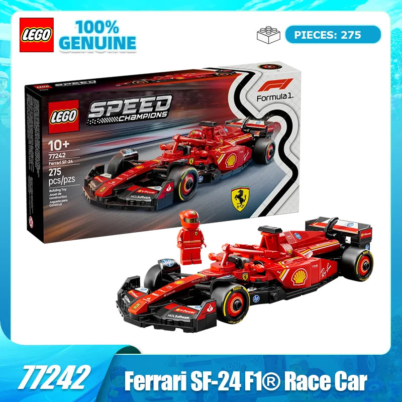 Célébration de Noël Lego 77242 Voiture de Course F1 Ferrari SF-24 Jouets pour Enfants Cadeau de Noël