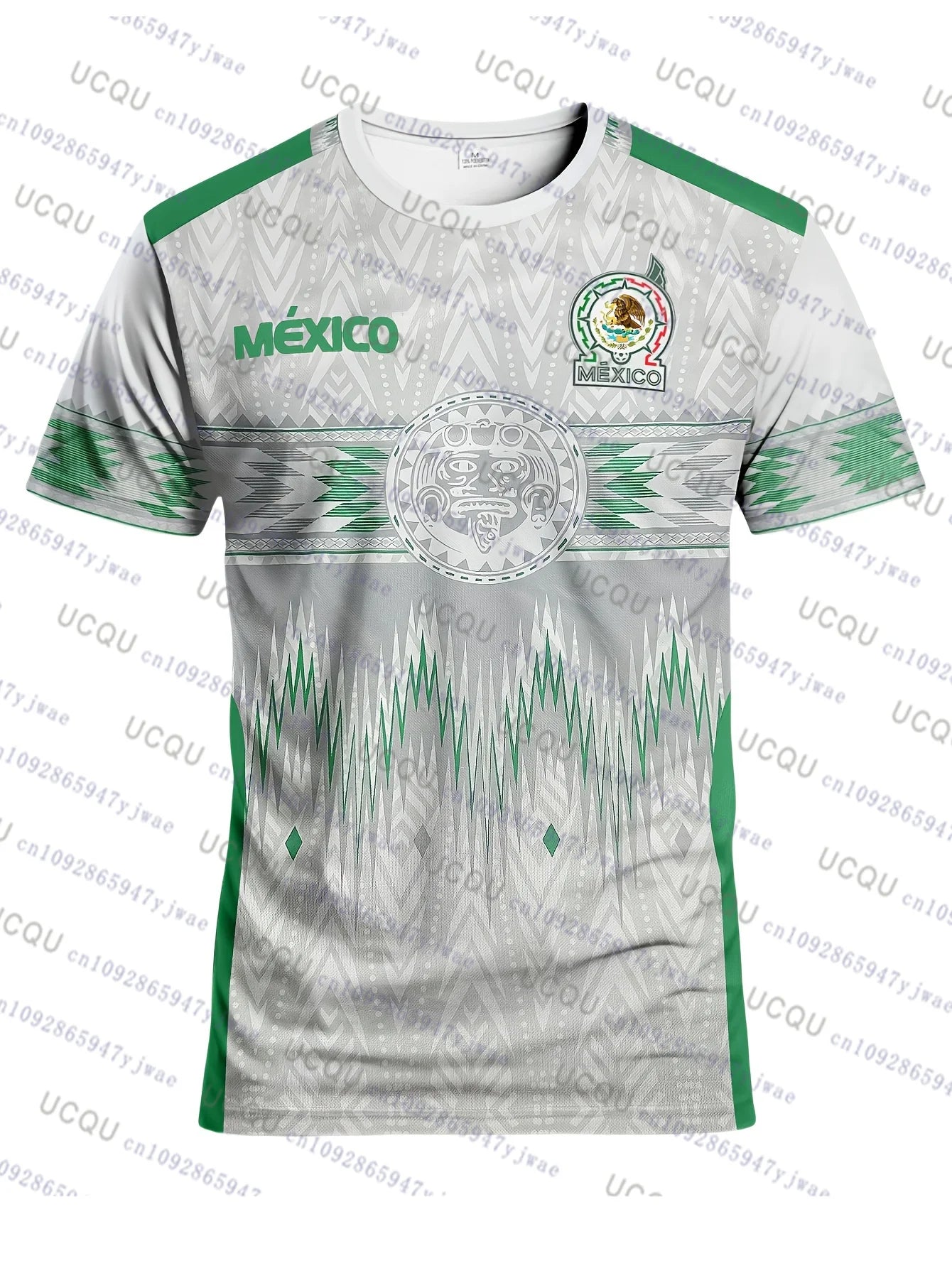 Maillot de Foot Mexique Homme Femme Jeunesse Décontracté Sportif Respirant Haut de Sport pour Compétition Entraînement Automne Quotidien