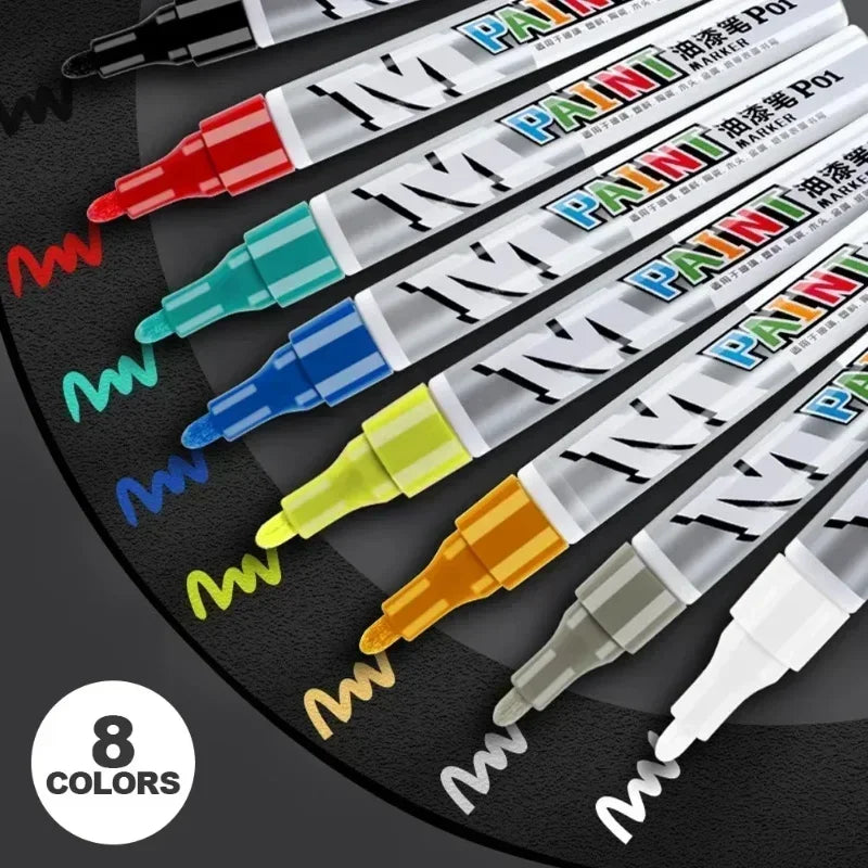 Stylo de retouche pour rayures de voiture, marqueur de peinture étanche, entretien des pneus de voiture, automobile, noir, blanc, rouge, argent