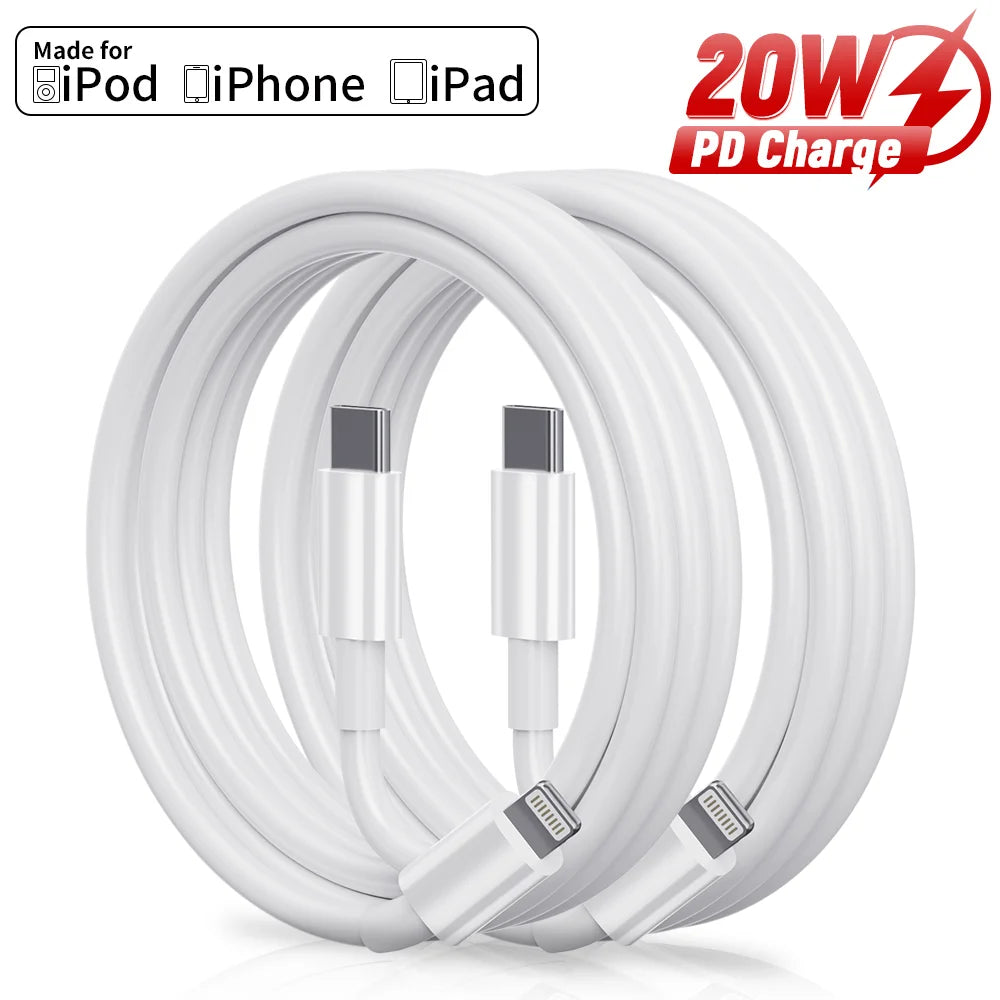 Câble USB C vers Lightning TPE certifié MFi 1M 2M 3M Charge Rapide Cordon de Chargeur de Données pour iPhone 14 13 12 X XR