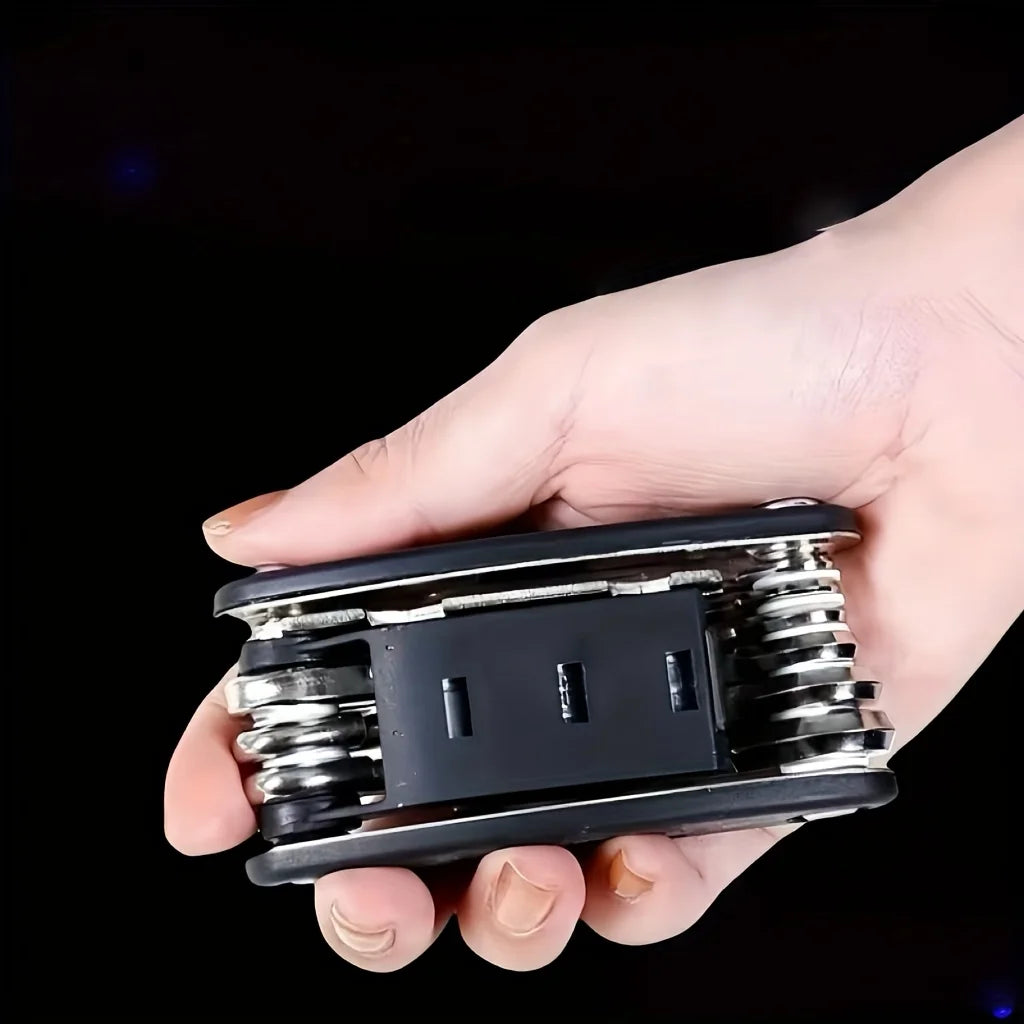 16-in-1 Steckschlüsselsatz, rutschfester Drehgriff. Robuster Edelstahl für Reparaturen im Haushalt und am Auto. Einfaches und universelles Werkzeug.