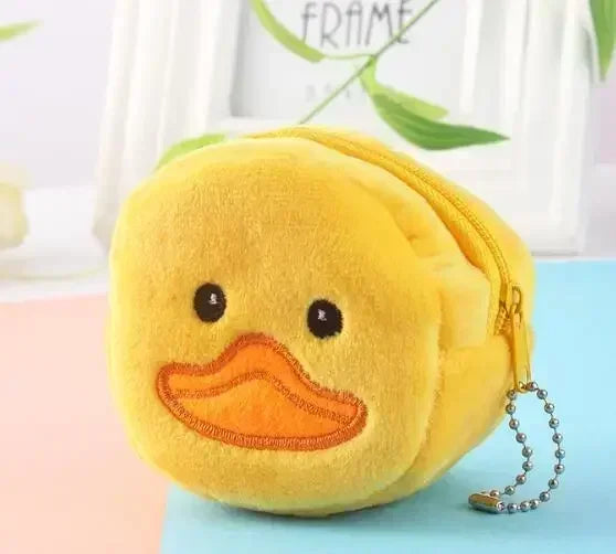 Cartoon Süße Schweinchen Geldbörse Kawaii Portemonnaie Weiche Plüsch Münztasche Schlüssel Kopfhörer Münz-Organizer Beutel Reißverschlusstasche Kindergeschenk