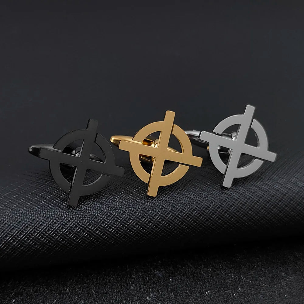 Manschettenknöpfe aus Edelstahl mit Totenkopf, Spinne, Fledermaus, Herren-Hemdknöpfe, Krawatten für Herrenkleidung, dekorative Punk-dunkle Manschettenknöpfe, Schmuckgeschenk